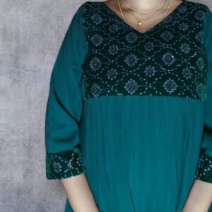V Neck Kurti, Anarkali, Georgette